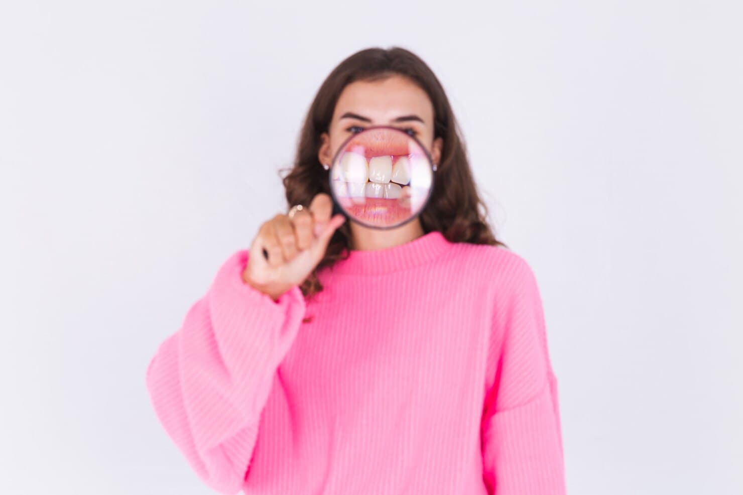 Flexible denture showing its soft, pliable construction